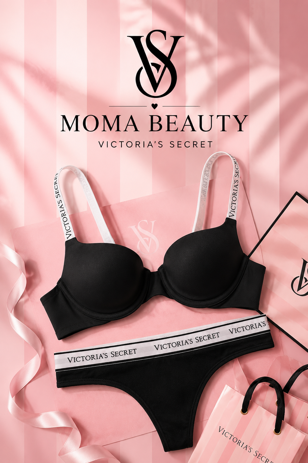 Луксозен Сутиен § Прашки с лого Victoria`s secret