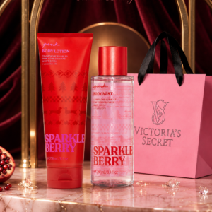 Подаръчен комплект 🎀Лосион и Спрей за тяло🌸SPARKLE BERRY & Торбичка