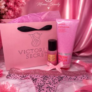 Подаръчен Комплект  Лосион✨Pop Jelly Fresh & Clean & Спрей за тяло Velvet petals брокат & Прашки & Торбичка