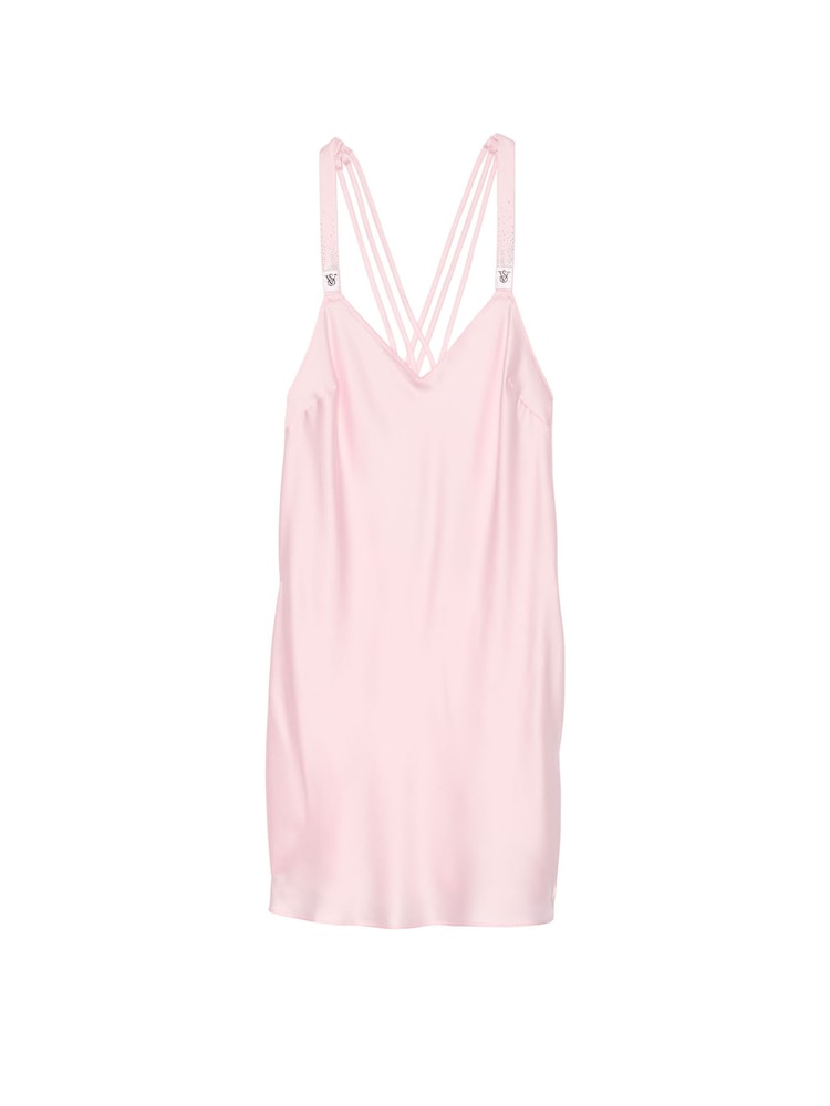 🌙 🌸 Луксозна сатенена нощница Victoria’s Secret Angel Pink - Image 5